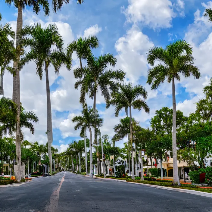 Prompt: panoramic photograph of 5 th avenue in naples, fl