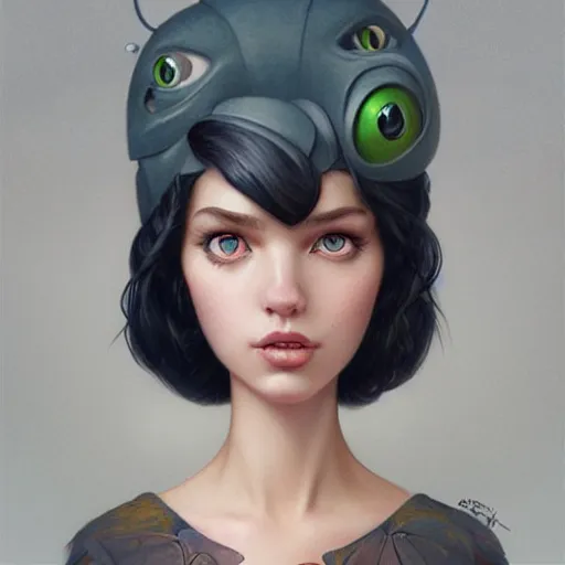 Image similar to Lofi portrait Pixar style by Stanley Artgerm and Tom Bagshaw and Joe Fenton