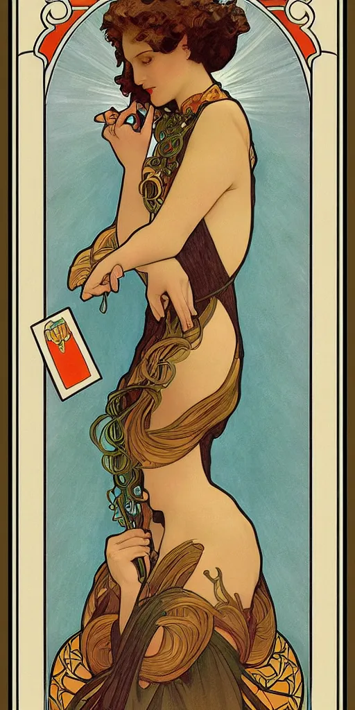 Prompt: “an Art Deco illustration of the Fool tarot card, by Tamara De Lempika and an elegant border by Alphonse Mucha. |studio lighting |digital painting, stunning lighting, trending on ArtStation”