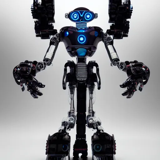 Image similar to a robot, mechanical, intrincate, cinematic lights, cgscociety