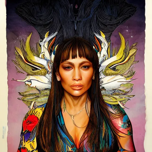 Image similar to J Lo, painted by Martine Johanna