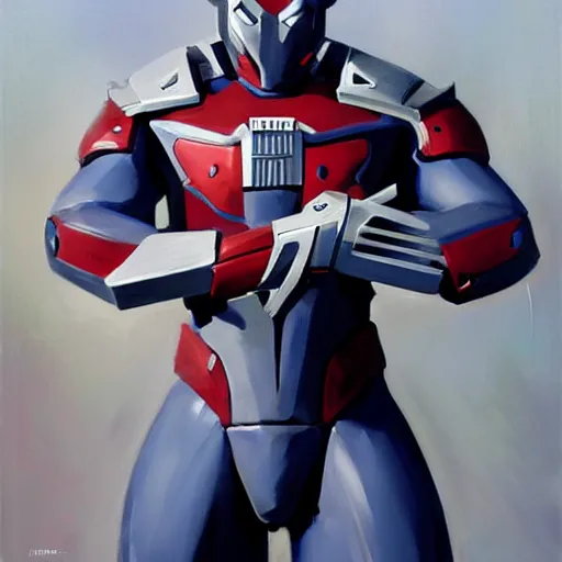 Prompt: greg manchess portrait painting of armored spiderman ultraman japanese cyborg hybrid as overwatch character, medium shot, asymmetrical, profile picture, organic painting, sunny day, matte painting, bold shapes, hard edges, street art, trending on artstation, by huang guangjian and gil elvgren and sachin teng