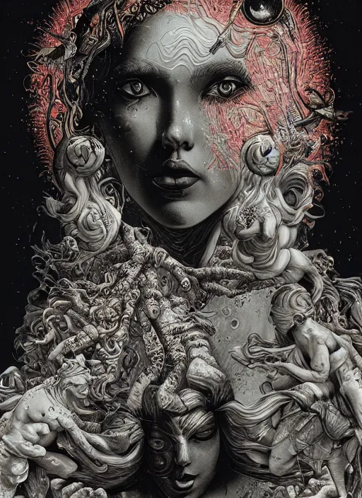 Image similar to Saturn goddess painting by Dan Hillier, trending on artstation, artstationHD, artstationHQ, 4k, 8k