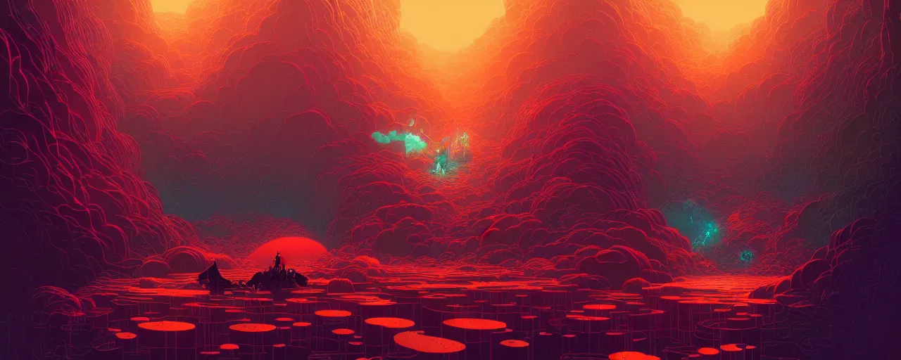 Prompt: an abyss, epic scene, by victo ngai, kilian eng vibrant colours, dynamic lighting, digital art, winning award masterpiece, fantastically beautiful, illustration, aesthetically inspired by beksinski and dan mumford, trending on artstation, art by greg rutkowski, 8 k