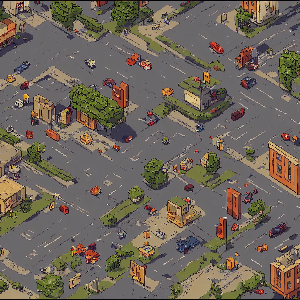 Prompt: screenshot from GTA game in pixelart style