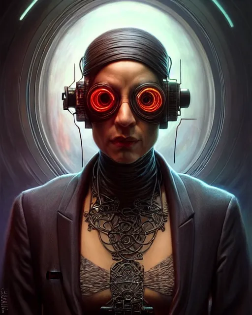 Image similar to front shot of a cyberpunk criminal mastermind character, intricate, elegant, highly detailed, centered, (((artstation, concept art, smooth, sharp focus, artgerm, Tomasz Alen Kopera, Peter Mohrbacher, donato giancola, Joseph Christian Leyendecker, WLOP, Boris Vallejo))), mugshot!!!!!, ugly!!!!!!, octane render, nvidia raytracing demo