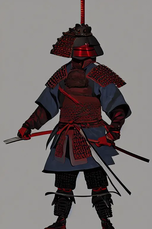 Prompt: samurai warrior by ariel perez from artstation