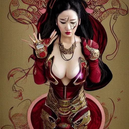 Prompt: Gorgeous Oriental Styled Fantasy Art Featuring Ironman