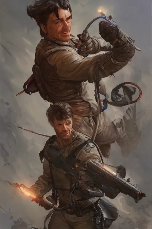 Image similar to Daryl McCormack as a hero, digital painting, artstation, concept art, smooth, sharp focus, illustration, art by artgerm and donato giancola and Joseph Christian Leyendecker, Ross Tran, WLOP