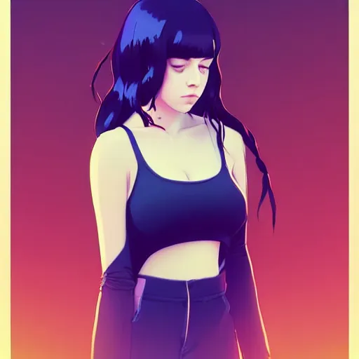 Prompt: a beautiful billie eilish christina hendricks alluring instagram model in crop top, by guweiz and wlop and ilya kuvshinov and artgerm and makoto shinkai and studio ghibli, symmetrical eyes, aesthetic, gorgeous, stunning, alluring, attractive, artstation, deviantart, pinterest, digital art