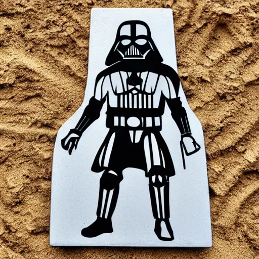 Image similar to sandcastle vader