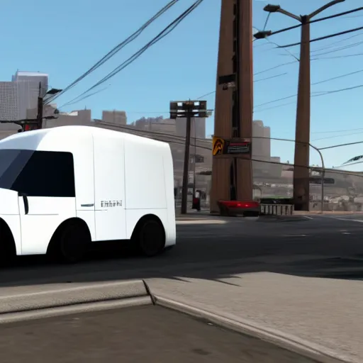 Prompt: tesla cybertruck in grand theft auto