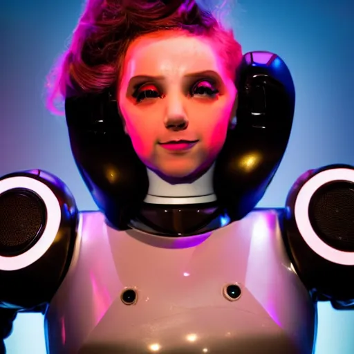 Image similar to girl robot the musical, live stage production photography