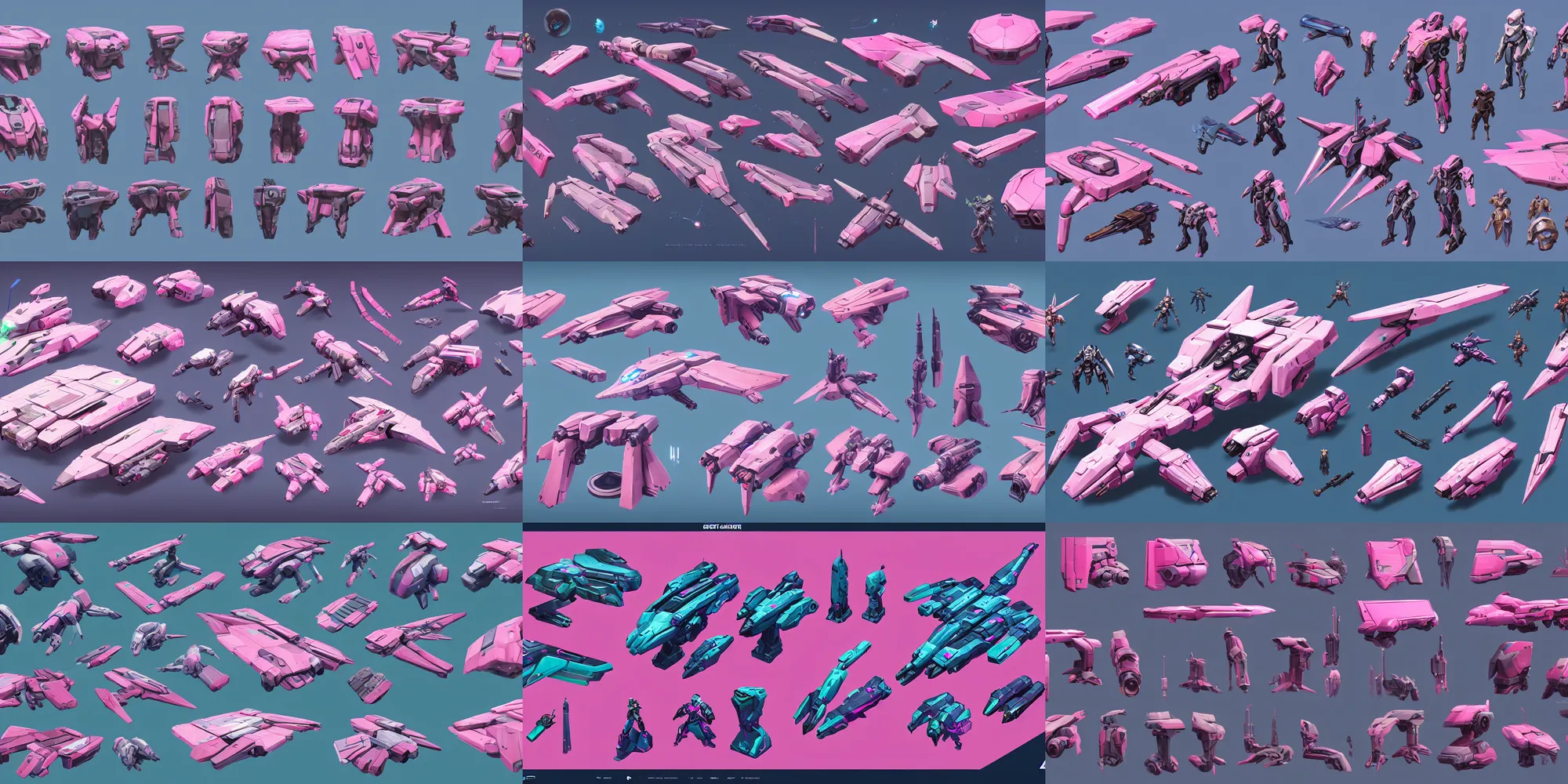 Prompt: game asset of star citizen modular furniture and decoration, in gouache detailed paintings, props, stylized, 2 d sprites, kitbash, arcane, overwatch, blue and pink color scheme, 8 k, close up