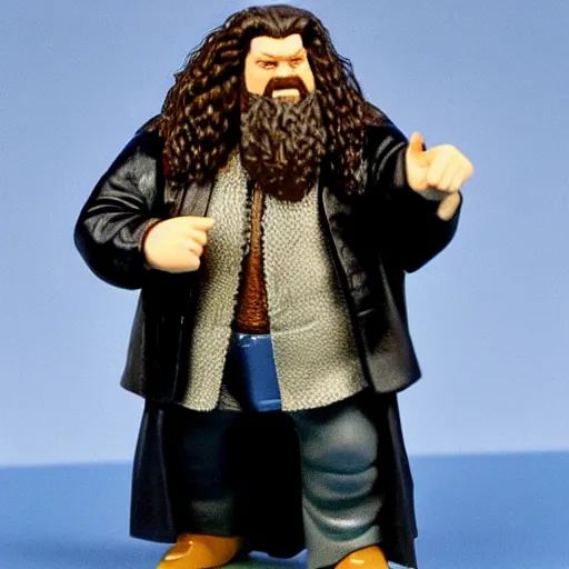 Image similar to hagrid as a wwf hasbro wrestling figure