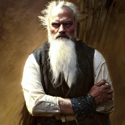 Prompt: Solomon Joseph Solomon and Richard Schmid and Jeremy Lipking victorian genre painting portrait painting of a old rugged dragon huge dragon from the hobbit , red background