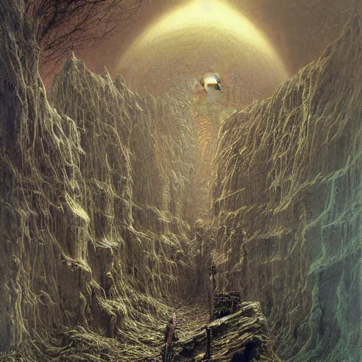 Prompt: cyberpunk dreaming by gustave dore and gustave moreau and beksinski