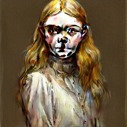 Prompt: symmetry!! portrait of elle fanning in prey in the world of andrew wyeth, horror, fashion, dark!! intricate, elegant, highly detailed, digital painting, artstation, concept art, smooth, sharp focus, illustration, art by artgerm and greg rutkowskiand alphonse mucha