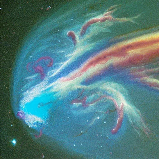 Prompt: rainbow cosmic squid