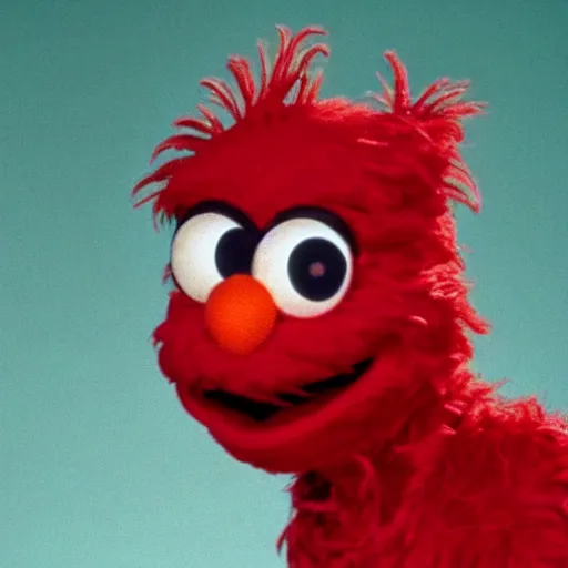 Image similar to elmo from a 1 9 9 0 s'sitcom