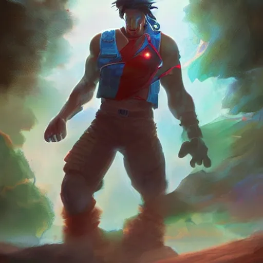 Prompt: UHD photorealistic Captain Planet by Greg Rutkowski