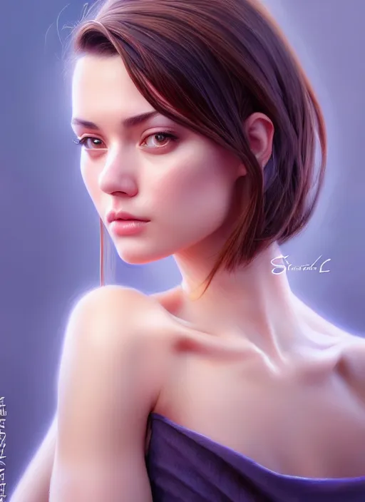 Image similar to photo of a gorgeous young woman in the style of stefan kostic, realistic, sharp focus, 8k high definition, insanely detailed, intricate, elegant, art by stanley lau and artgerm