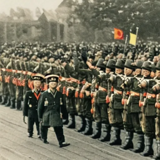 Image similar to xi jinping liberating the netherlands in 1 9 4 5