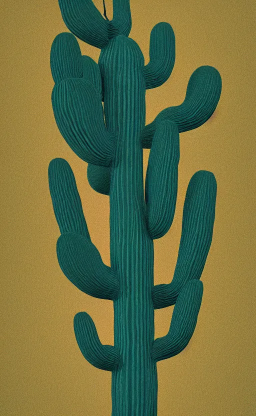 Image similar to cactus, poster vintage, digital strokes, illustration, bioluminescence, vegetation, water bubbles around cactus, portrait, full shot, rim light, pixar, octane render,