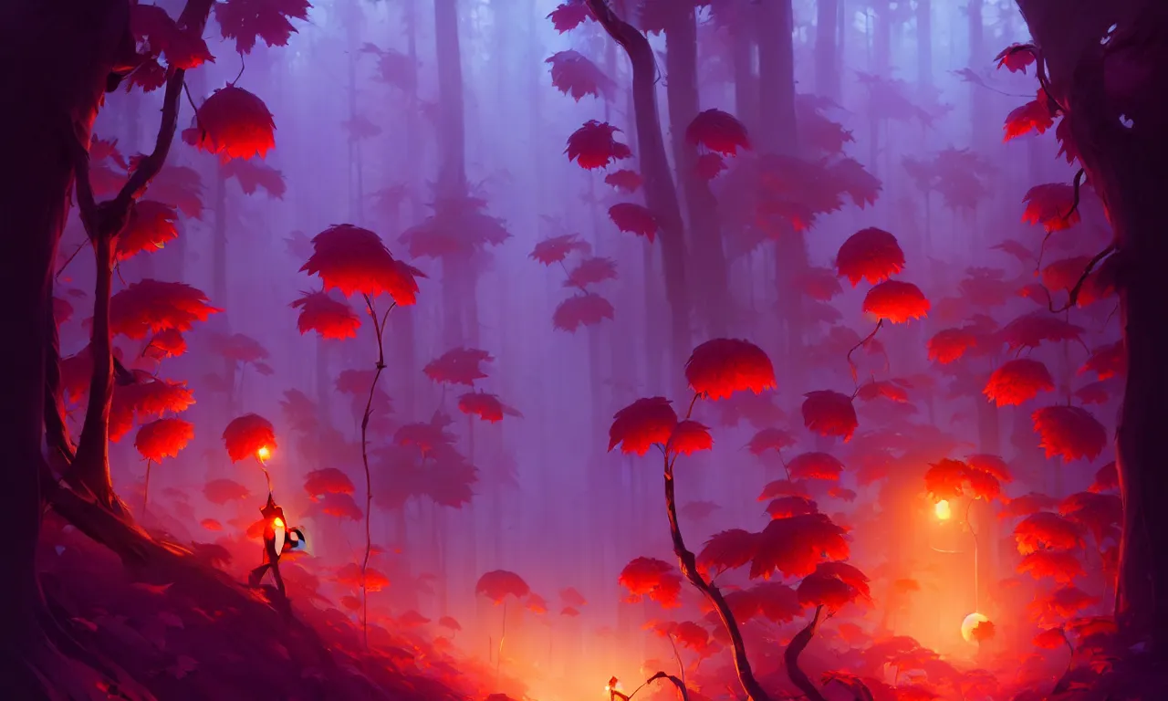 Image similar to Dark forest strawberries, behance hd by Jesper Ejsing, by RHADS, Makoto Shinkai and Lois van baarle, ilya kuvshinov, rossdraws global illumination