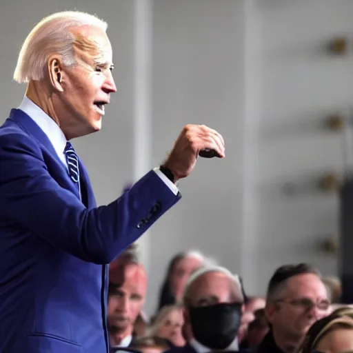 Prompt: Joe biden singing Standing here, I realize, you were just like me, trying to make history, but who's to judge, the right from wrong, When our guard is down I think we'll both agree, that violence breeds violence, but in the end it has to be this way.