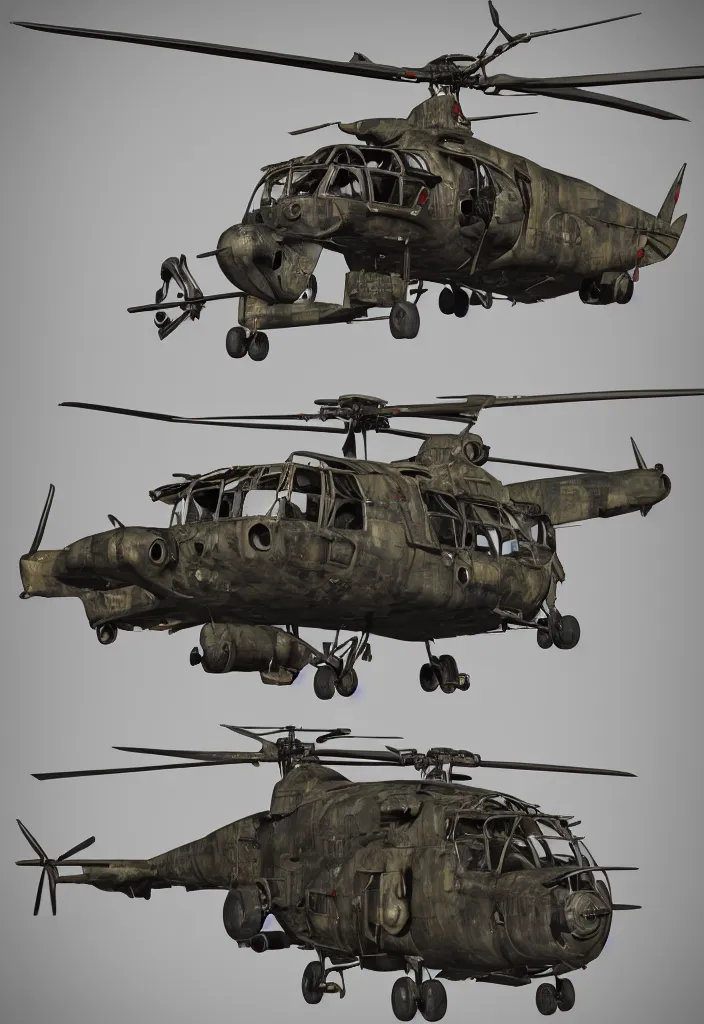 Prompt: an vietnam war chopper, octane render, 8K HD Resolution, High quality image