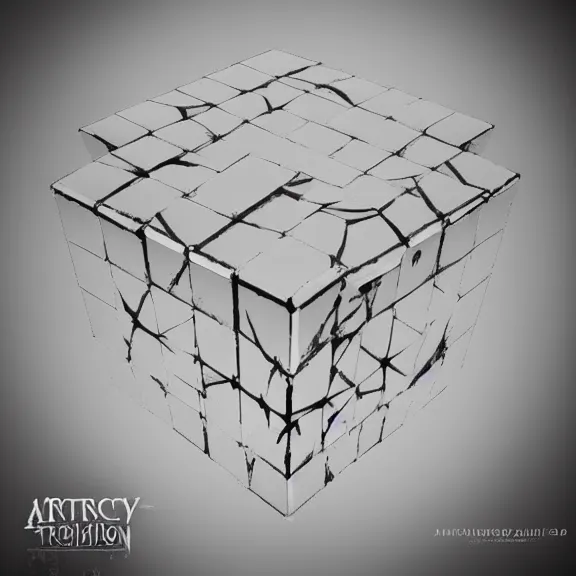 Image similar to mysterious glowing cube with strange markings etched onto its surface, hovering in midair., fantasy artwork, award winning, very very very very very very very very very very beautiful, studio lighting, trending on artstation.