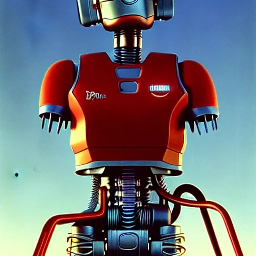 Image similar to the robot from the movie short circuit, wearing a red polo shirt, a gamestop setting, intricate, headshot, highly detailed, digital painting, artstation, concept art, sharp focus, cinematic lighting, illustration, art by artgerm and greg rutkowski, alphonse mucha, cgsociety, edward hopper