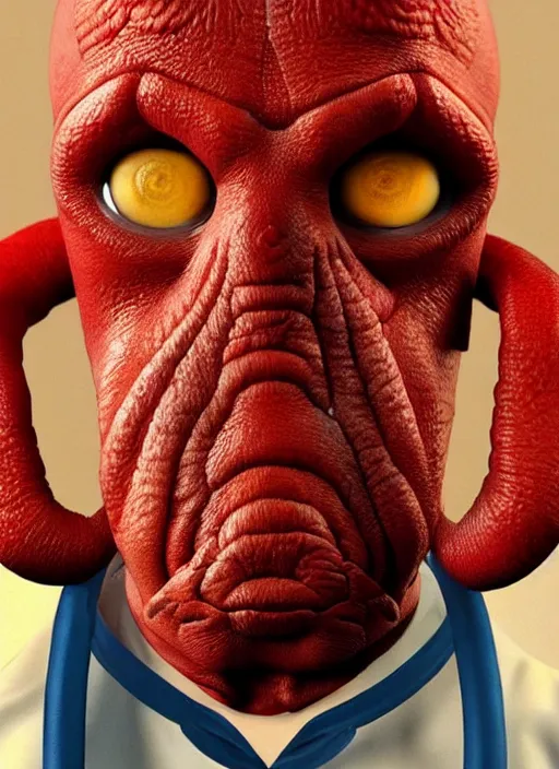 Prompt: 3 0 0 0 ( dr. john a. zoidberg ), portrait photography feroflex photorealistic studio lighting ektachrome detailed intricate face details, ultradetails, beautiful face, realistic shaded perfect face, extremely fine details, artstation