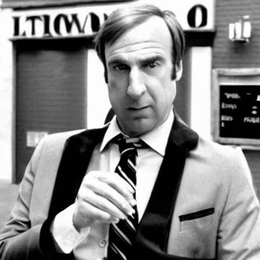 Prompt: saul goodman photo taken from an 80's film camera