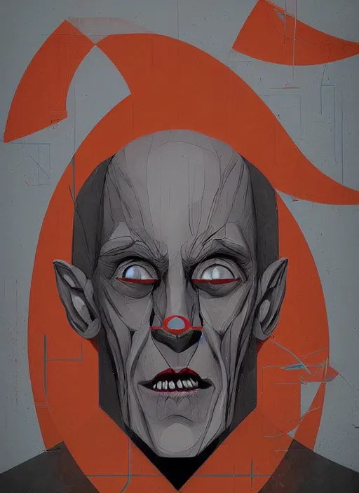 Image similar to symmetry!! portrait of nosferatu by sachin teng, organic, cables, matte painting, geometric shapes, hard edges! graffiti, street art