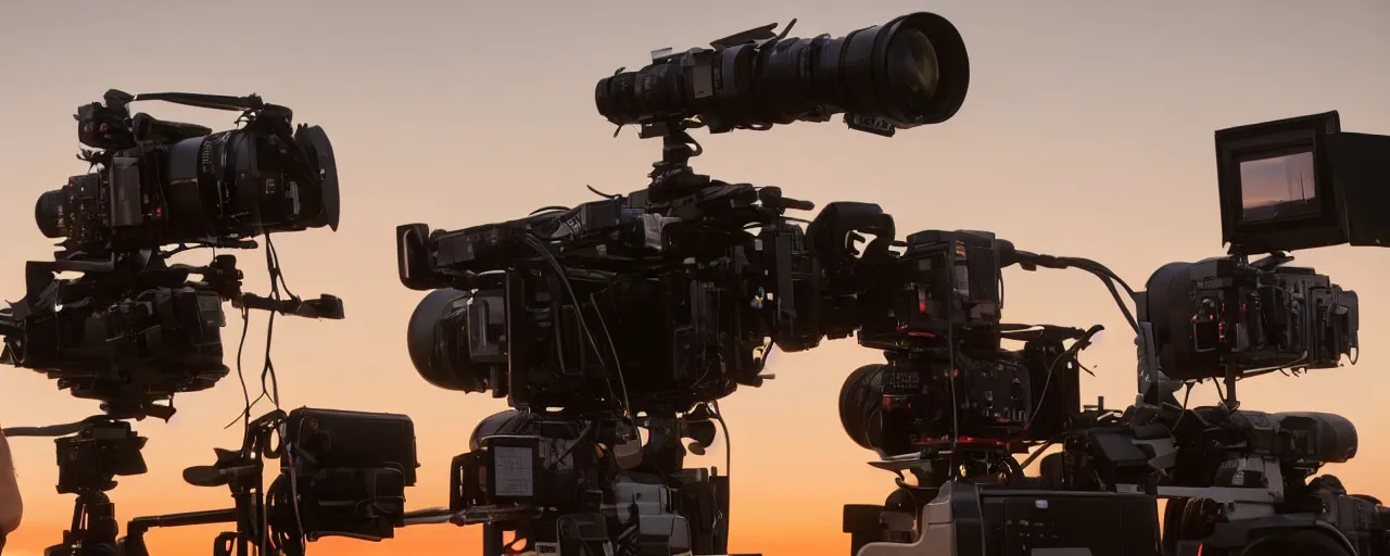 Image similar to a 3 / 4 mid close up shot of a person in a mcdonald's commercial filmed by autumn durald at sunset with an alexa lf and panavision t - series anamorphic 4 0 mm lens at t 2. 0