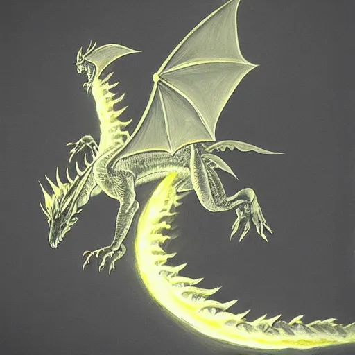 Image similar to “fire breathing dragon, Anamorphic Drawing”