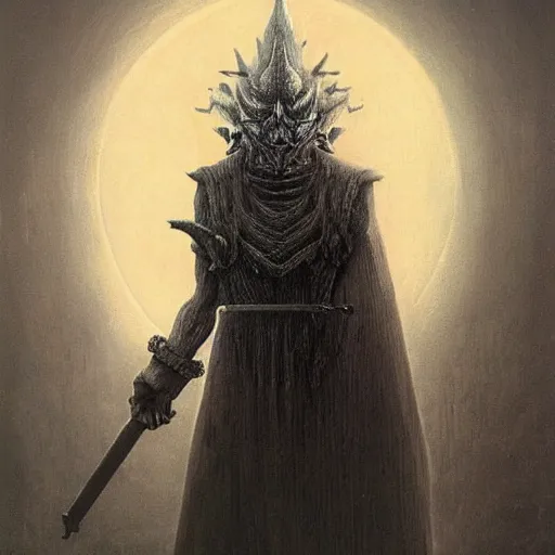 Image similar to super mario as a dark souls boss by zdzisław beksiński