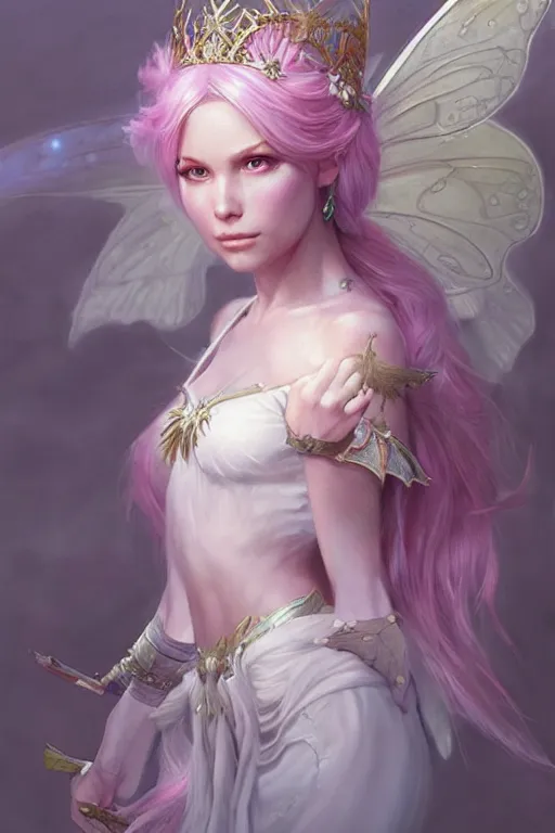 Image similar to fairy princess, highly detailed, d & d, fantasy, highly detailed, digital painting, trending on artstation, concept art, sharp focus, illustration, art by artgerm and greg rutkowski and magali villeneuve