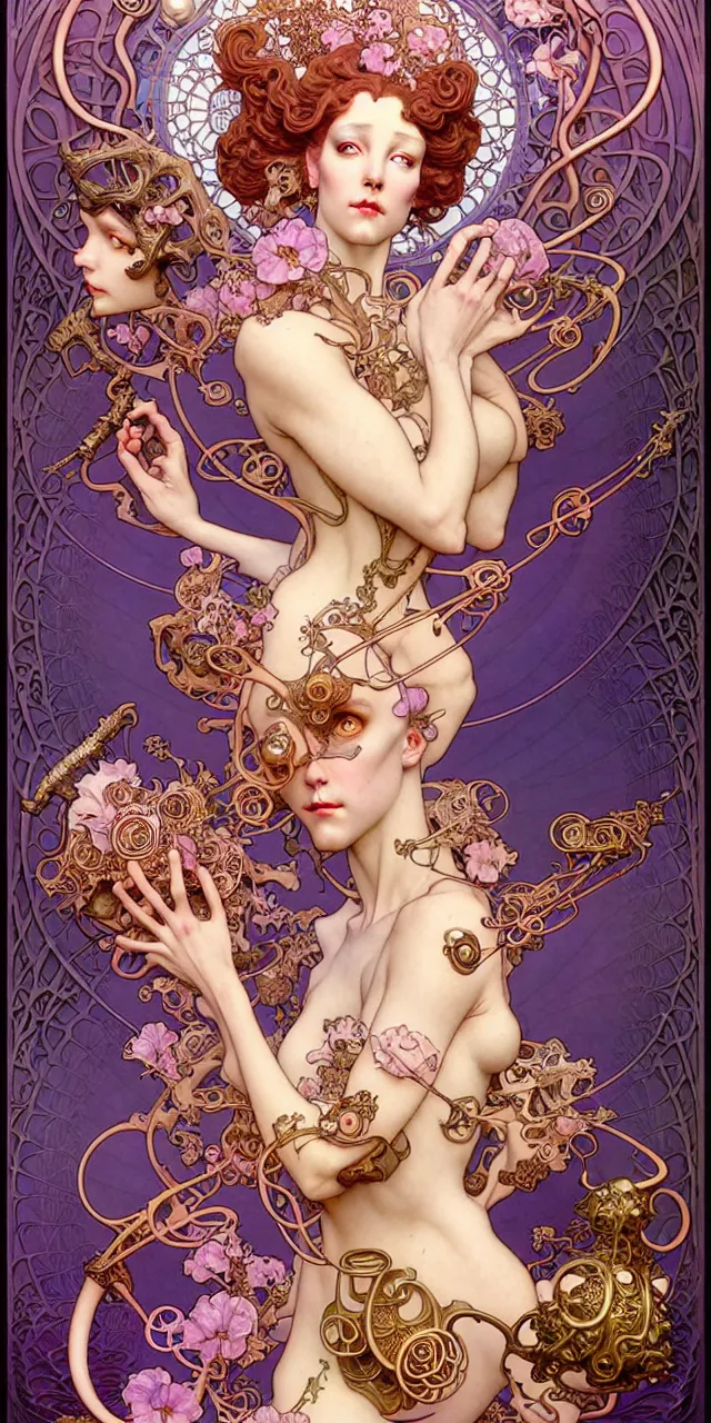 Prompt: beautiful princess art nouveau fantasy character portrait, ultra realistic, intricate details, the fifth element artifacts, highly detailed by peter mohrbacher, hajime sorayama, wayne barlowe, boris vallejo, aaron horkey, gaston bussiere, craig mullins alphonse mucha, art nouveau curves and spirals, flowers, pearls, jewels scattered