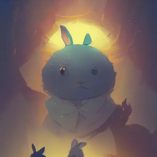 Image similar to cute rabbit by victo ngai and andreas rocha and greg rutkowski trending on artstation unreal engine 8 k hd wallpaperjpeg artifact blur