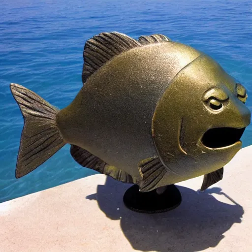 Image similar to fish, but it is a statue