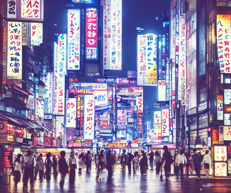 Image similar to pedestrians at nightime in akihabara by artgerm, portrait, intricate, face, symmetrical eyes, tokyo akihabara street cityscape, elegant, beautiful, highly detailed, dramatic lighting, sharp focus, trending on artstation, artstationhd, artstationhq, unreal engine, 4 k, 8 k