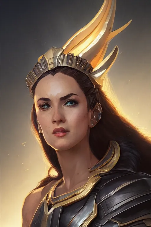 Image similar to amazon valkyrie athena, d & d, fantasy, portrait, highly detailed, headshot, digital painting, trending on artstation, concept art, sharp focus, illustration, art by artgerm and greg rutkowski and magali villeneuve