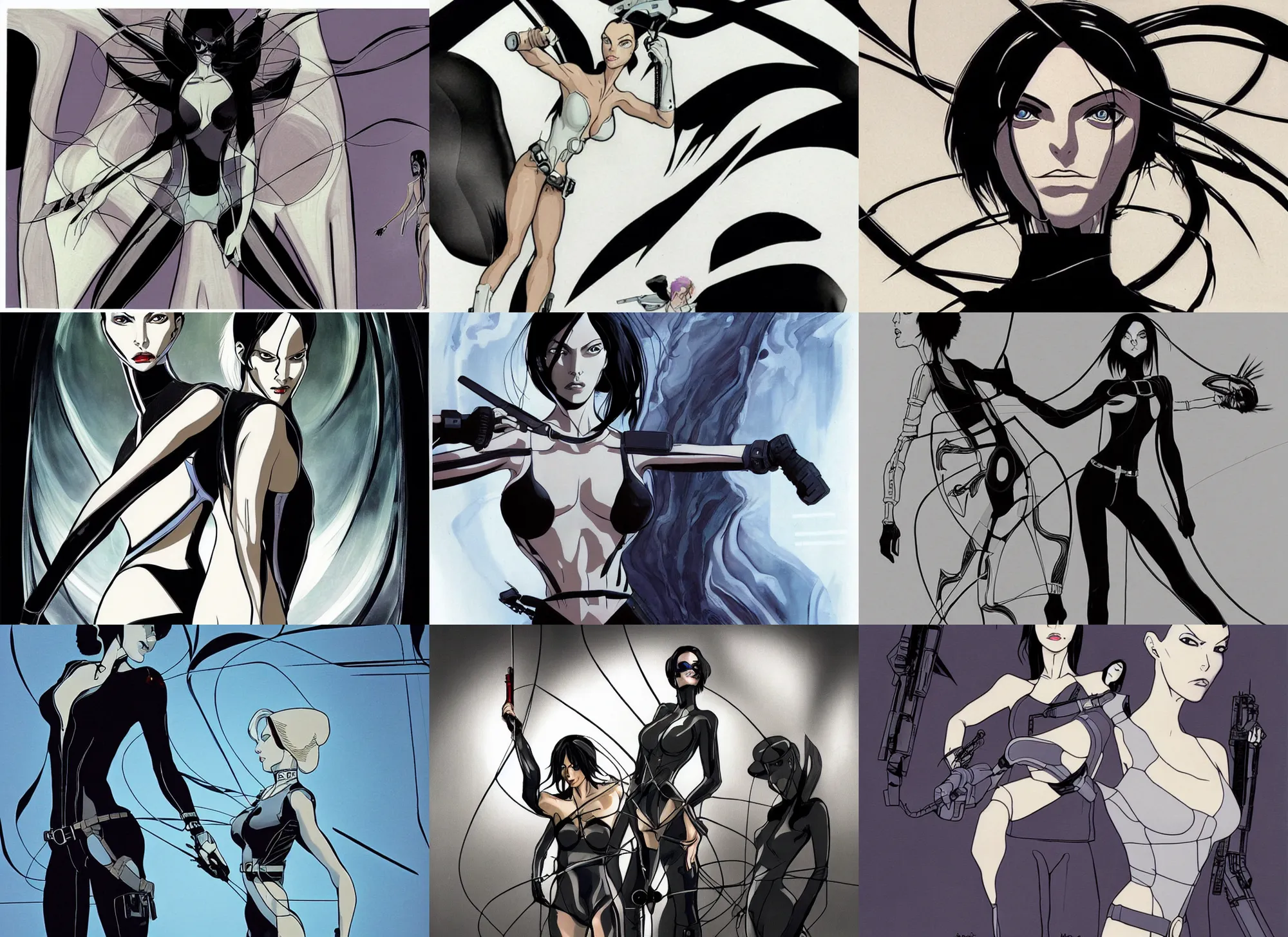 Prompt: Aeon flux concept art,