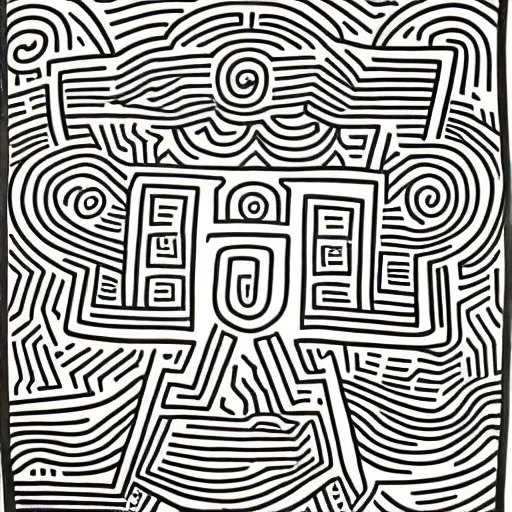 Image similar to zentangle by keith haring