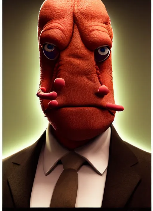 Image similar to 3 0 0 0 ( dr. john a. zoidberg ), portrait photography feroflex photorealistic studio lighting ektachrome detailed intricate face details, ultradetails, beautiful face, realistic shaded perfect face, extremely fine details, artstation