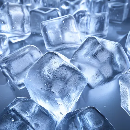 Image similar to Macro Shot of Clear Ice with light reflecting and bouncing inside, hyperrealistic rendering, subsurface scattering, raytracing, pathtracing, illumination, magical lighting