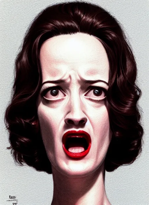 Image similar to twin peaks movie poster art, portrait of a screaming eva green, from scene from twin peaks, clean, simple illustration, nostalgic, domestic, highly detailed, digital painting, artstation, concept art, smooth, sharp focus, illustration, artgerm, donato giancola, joseph christian leyendecker, wlop